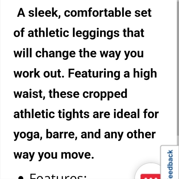 NWT FILA MISTICO HIGH WAISTED LEGGINGS W/23" INSEAM COMPRESSION SZ SMALL - Picture 3 of 7